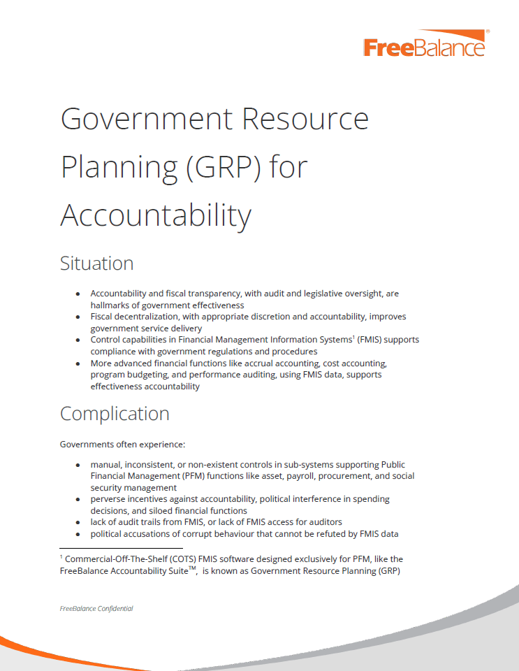 Government Resource Planning (GRP) voor verantwoording